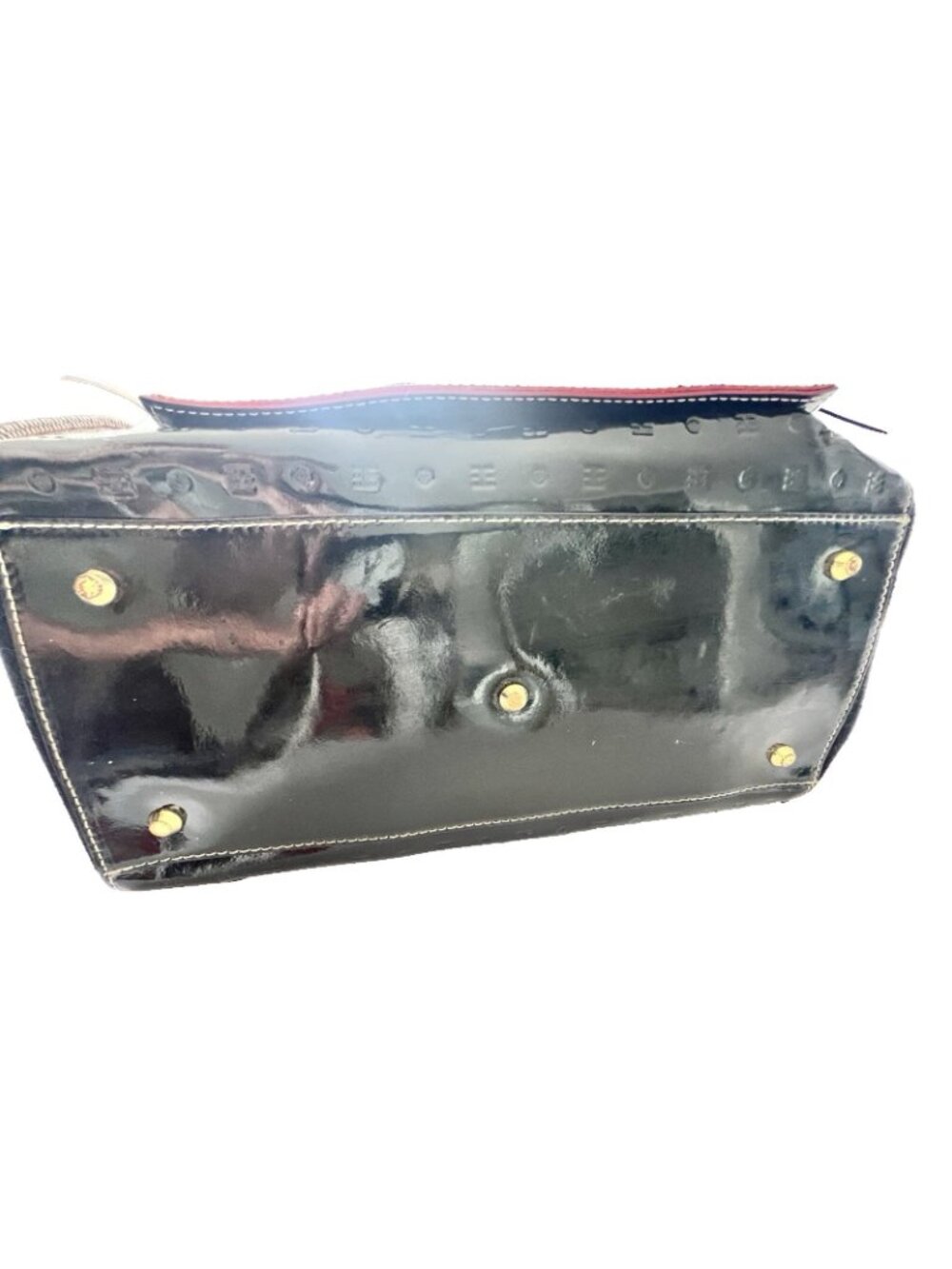 ARCADIA Patent Leather Handbag Crossbody Leopard Print Haircalf Made in Italy - Picture 8 of 14